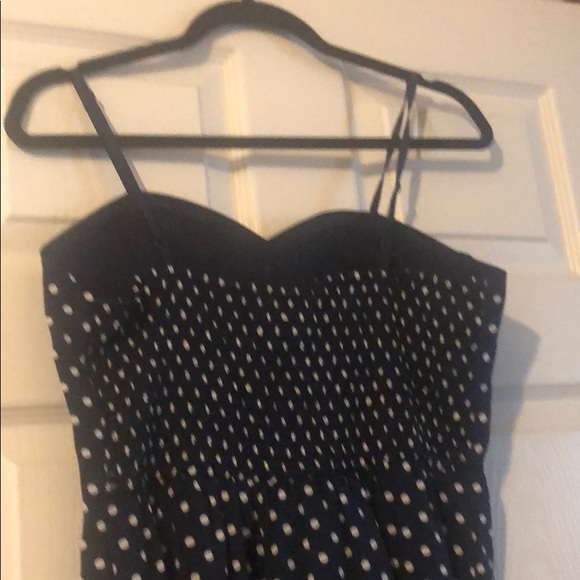 Blue and White Romper with flowing skirt - Picture 4 of 4